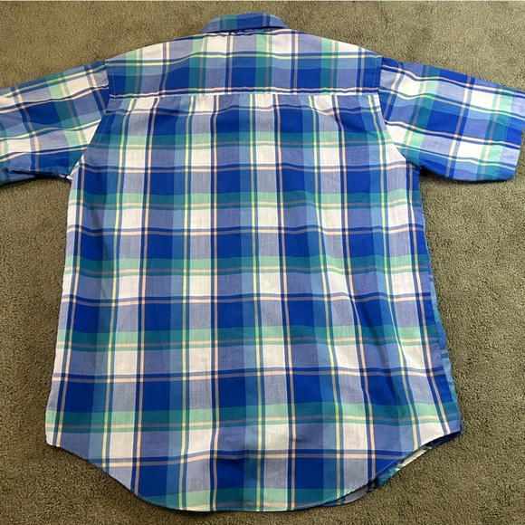 Mens Vtg 90s Knights of Round Table Multi Color Plaid Button Down Shirt Medium - Picture 11 of 11